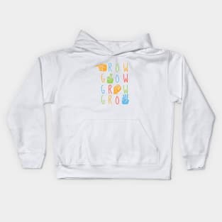 ASL Grow- American Sign Language Alphabet Kids Hoodie